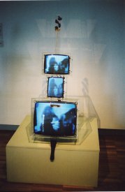 The TV Cello in the 2004 reprise exhibition at the AGNSW (photograph: Stephen Jones)